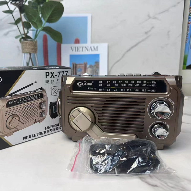 Elite noodradio - Noodradio met zonne energie en handslinger oplaadfunctie.