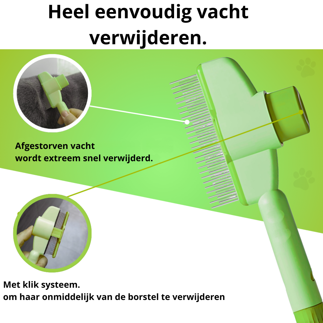 Vachtborstel pro - Vachtborstel met kliksysteem