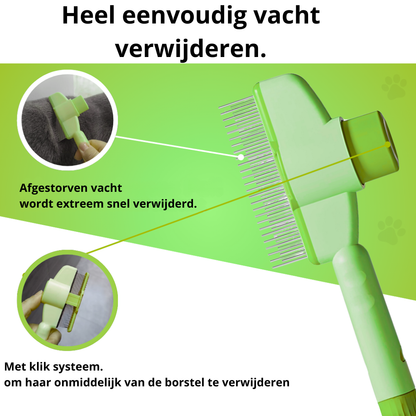 Vachtborstel pro - Vachtborstel met kliksysteem