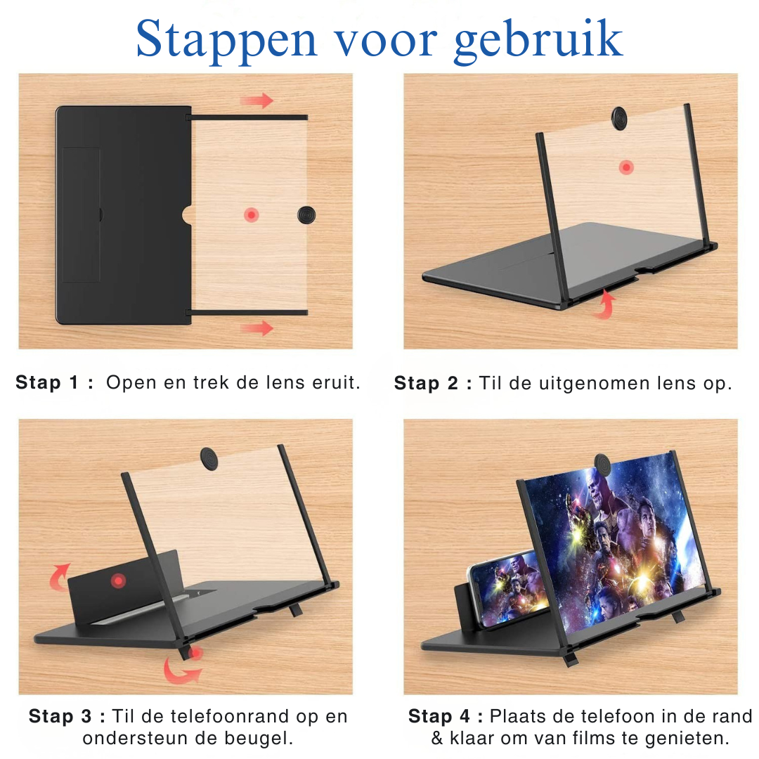 3D Gebogen Schermvergroter voor Smartphones