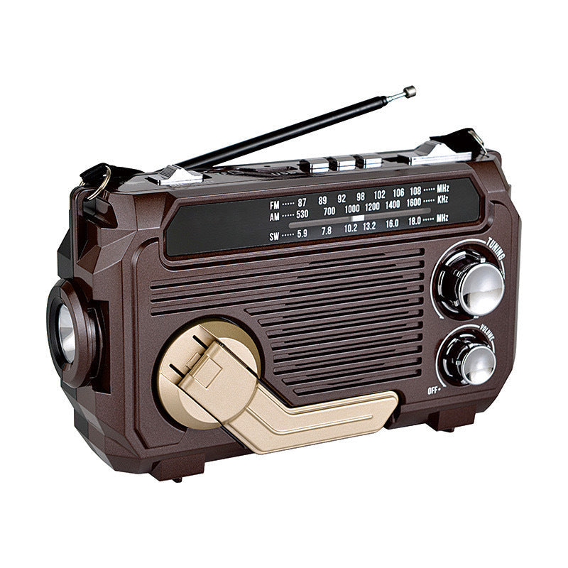 Elite noodradio - Noodradio met zonne energie en handslinger oplaadfunctie.