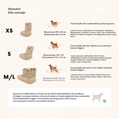 Elite autozitje - veiligheidszitje voor honden