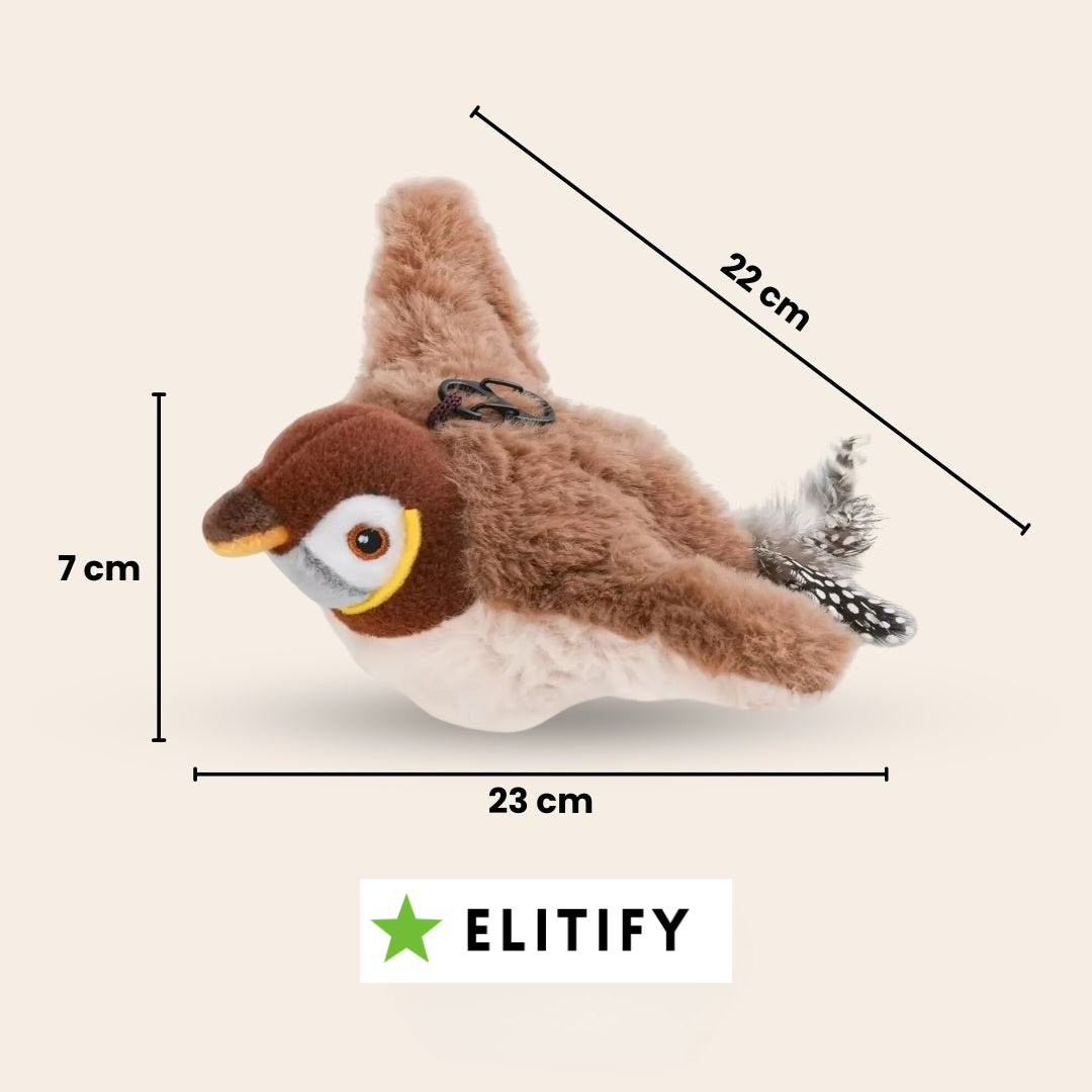 Elite Simulatie Vogel voor Katten - Grote Mus (Flappert + Tjilpt)