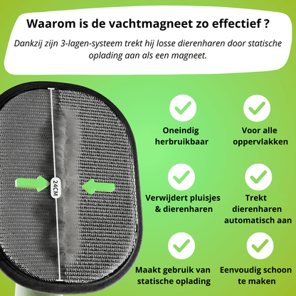 Bontmagneet haren -  Herbruikbare Haarmagneet