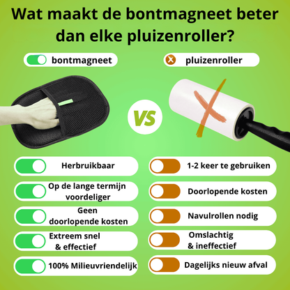 Bontmagneet haren -  Herbruikbare Haarmagneet