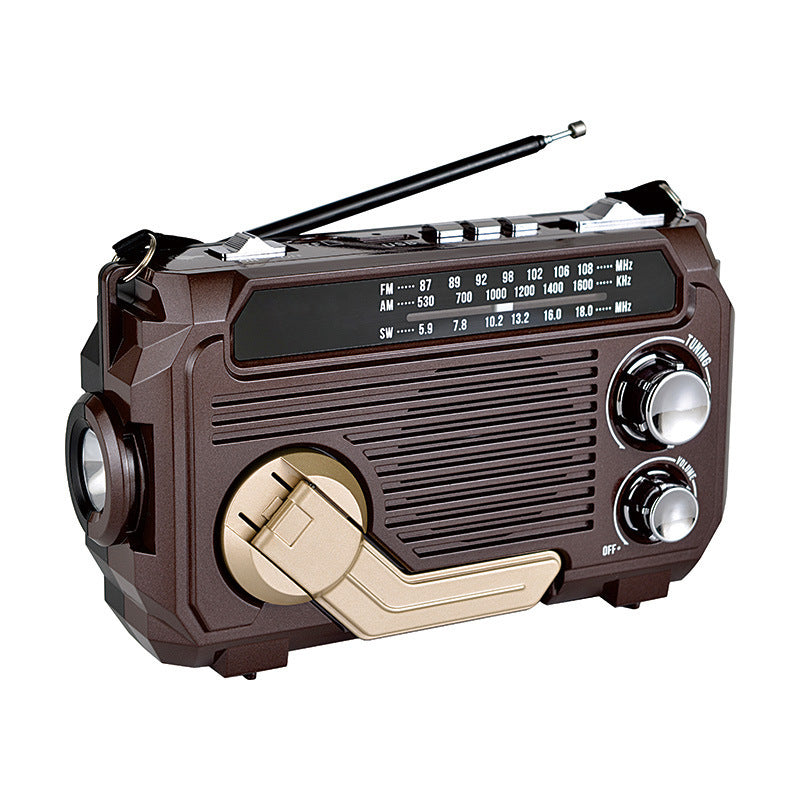 Elite noodradio - Noodradio met zonne energie en handslinger oplaadfunctie.